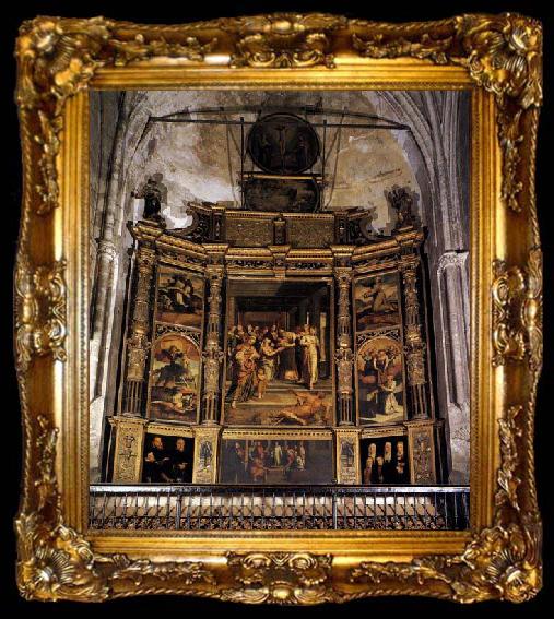 framed  BERRUGUETE, Pedro Altarpiece of the Purification, ta009-2